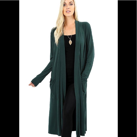 💥SOLD OUT!!💥Plus Size Long Slouch Cardigan - Picture 5 of 7